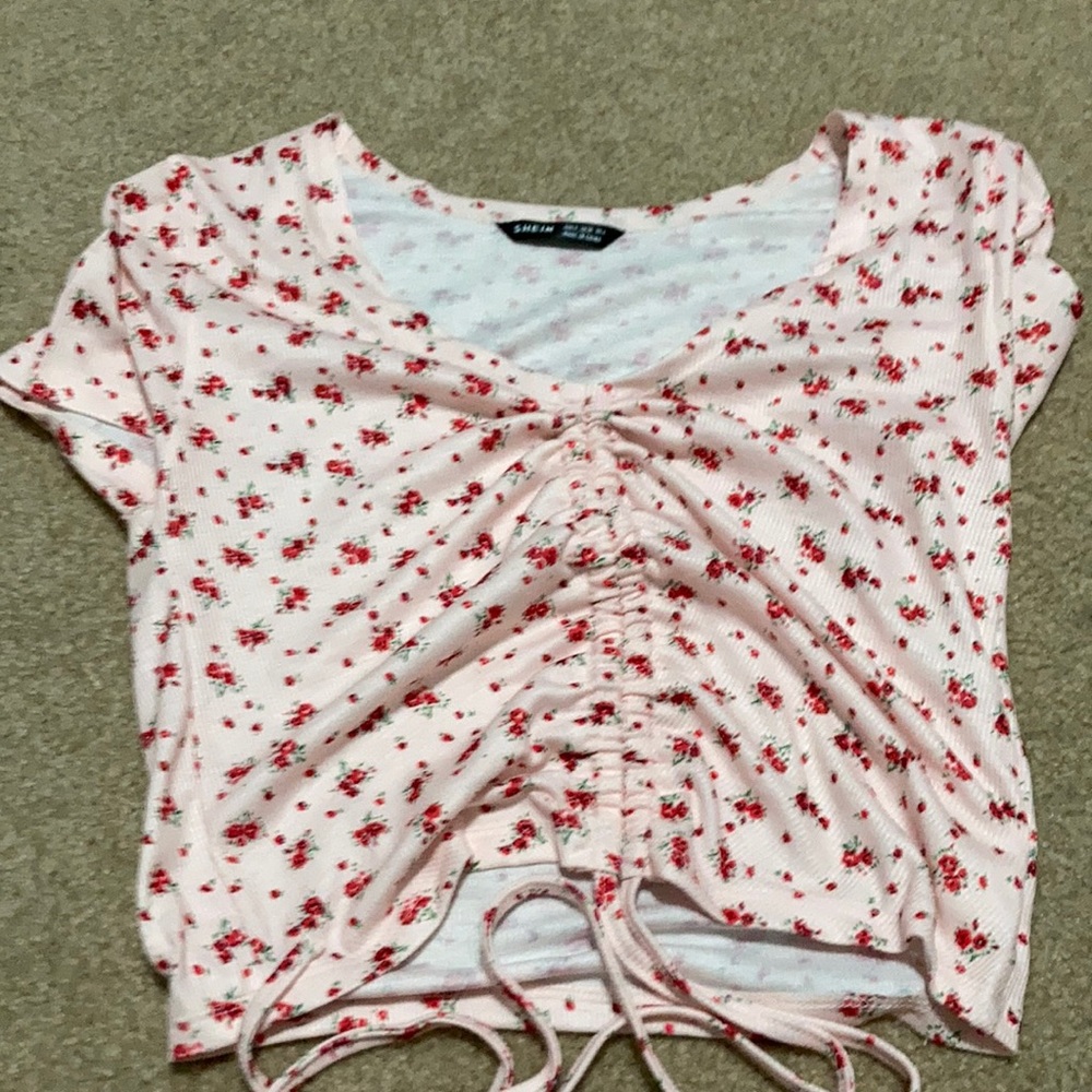 Shein strawberry top